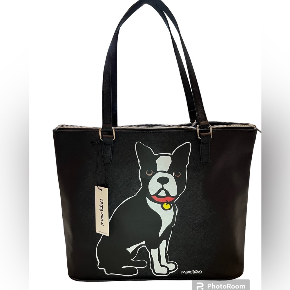 MARC TETRO BOSTON TERRIER TOTE BAG NEW